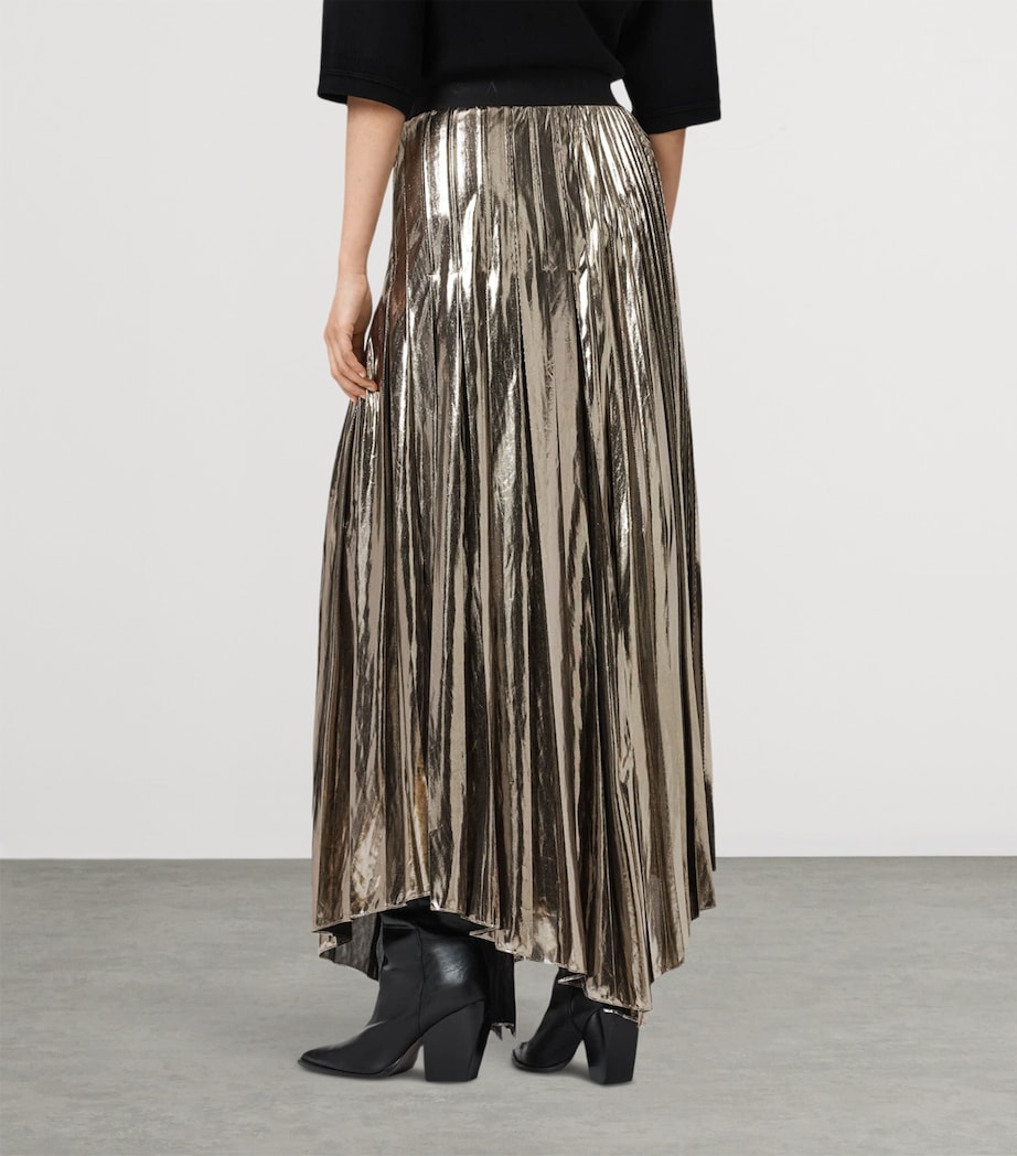 Pleated Jax Maxi Skirt BRONZE GOLD Image 7
