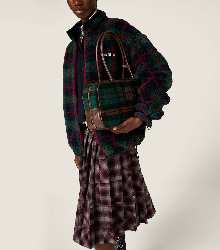 Fleece Check Zip-Up Jacket F0D3Z Image 5