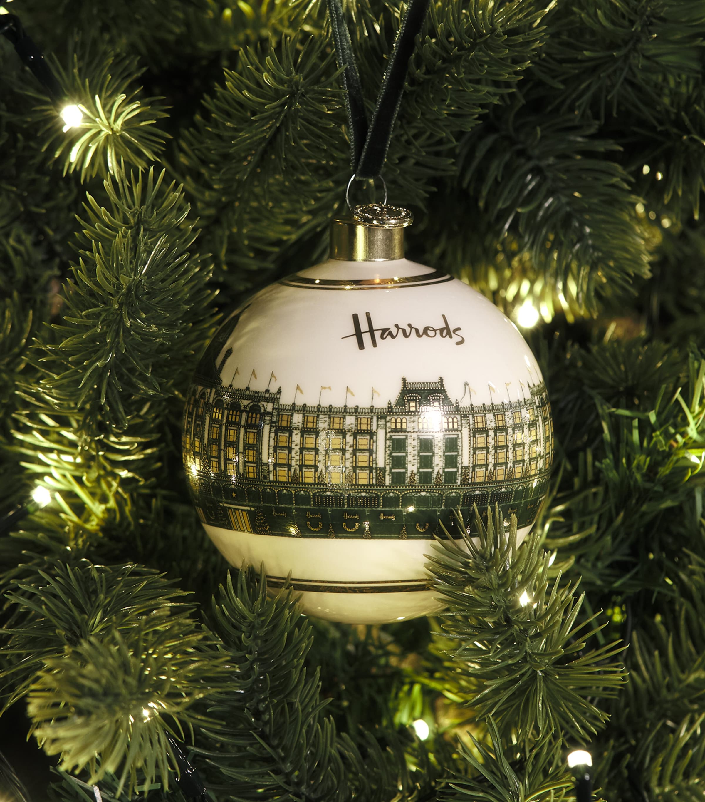 Harrods Knightsbridge Building Bauble Harrods Green Image 3