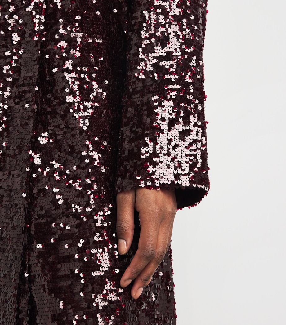 Sequinned Coat 946 MULBERRY Image 4