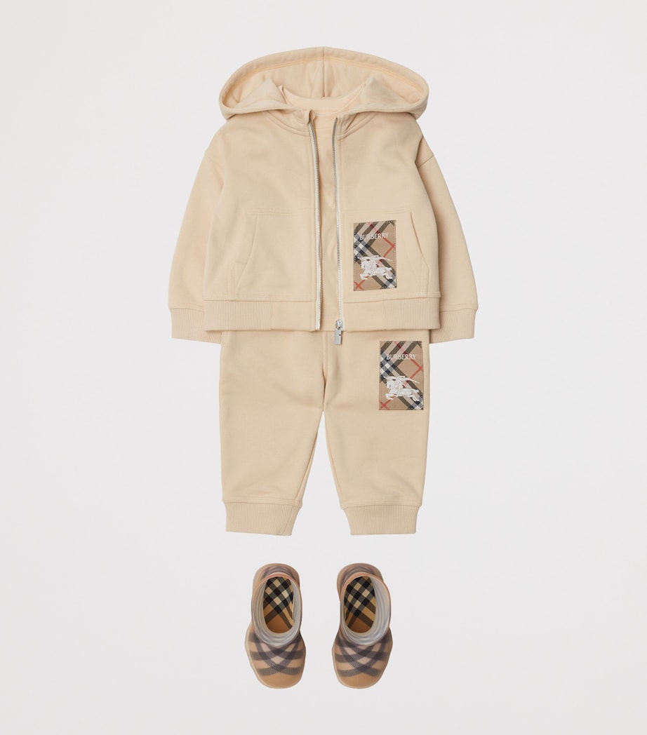 Cotton Check-Patch Hoodie (6-24 Months) CALICO Image 4