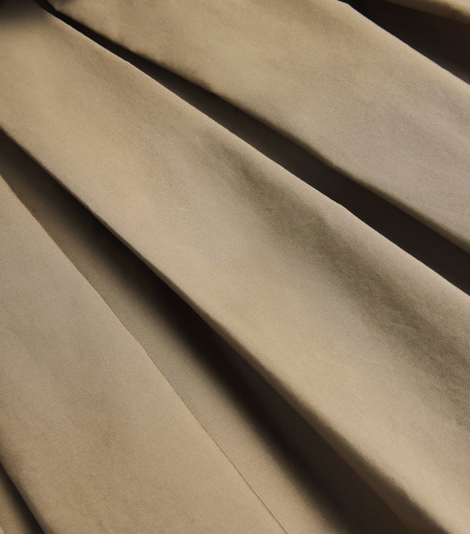 Cotton Pleated Maxi Skirt DESERT Image 5