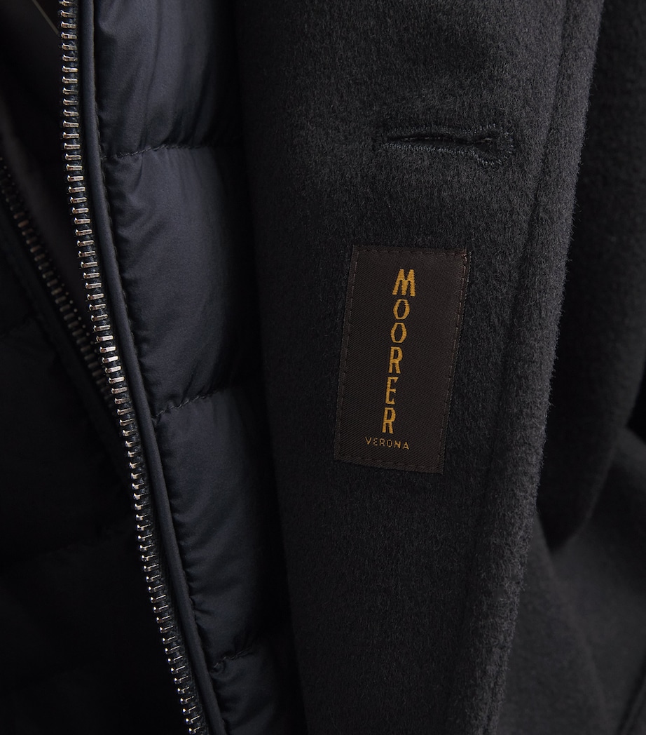 Moorer Mens Hybrid Coat Navy Image 7