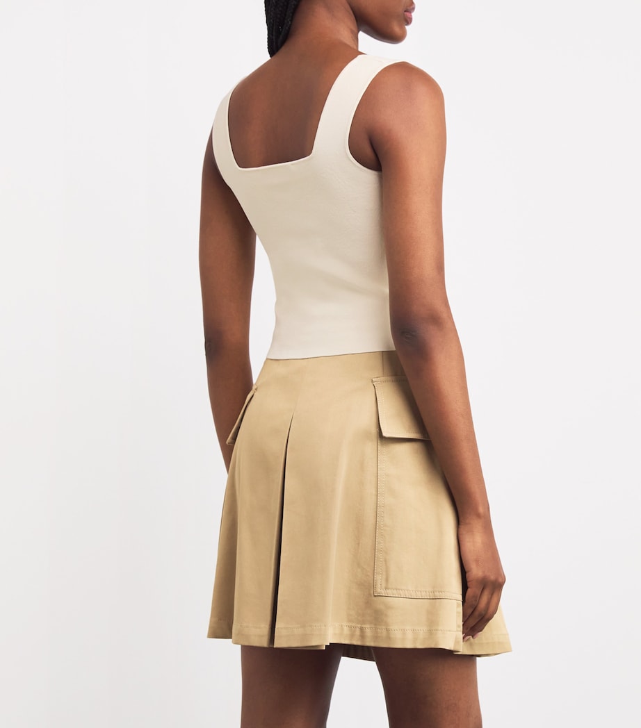 Knitted Tank Top ECRU Image 4