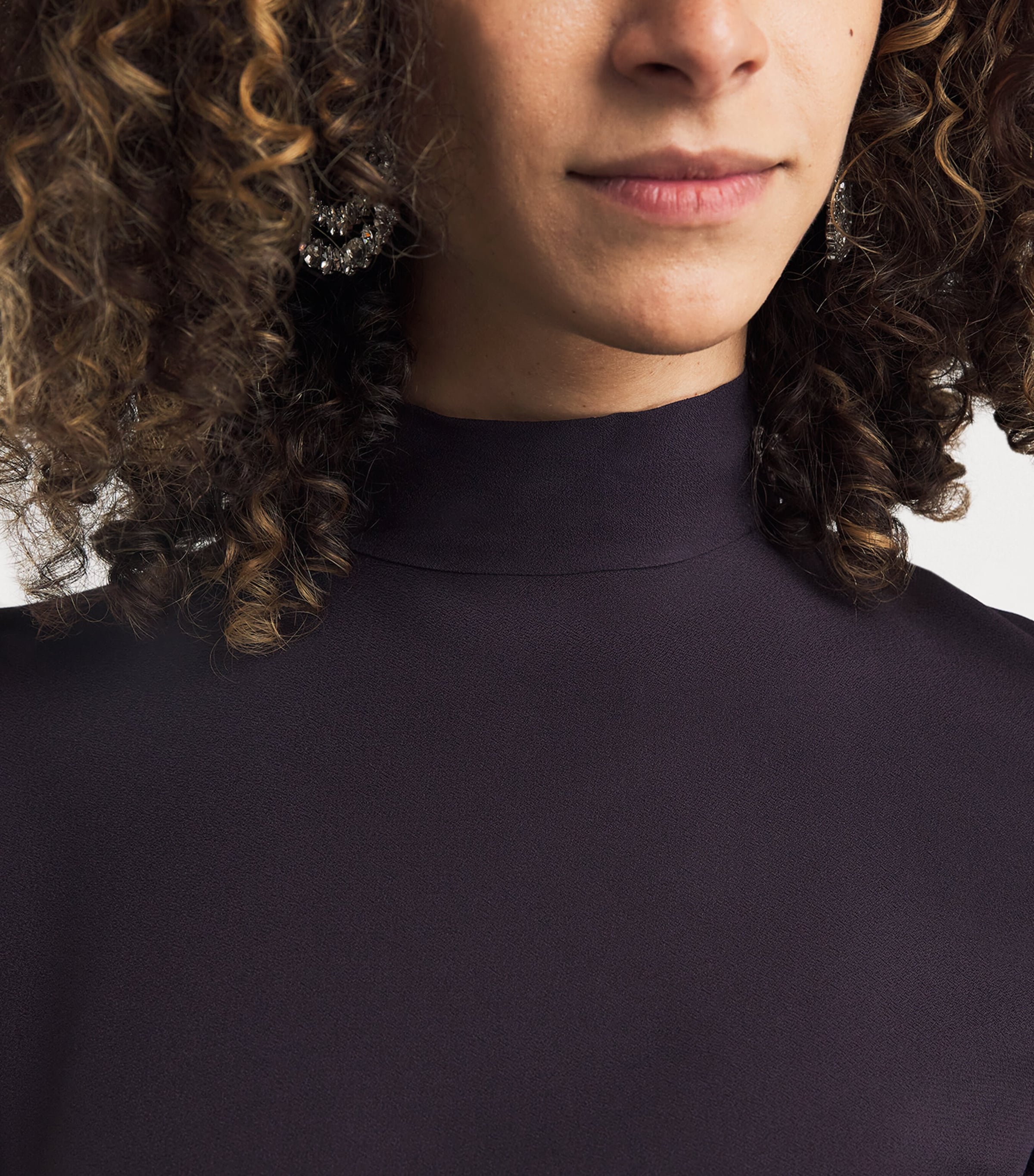 Crepe Barths Maxi Kaftan LIQUORICE Image 4