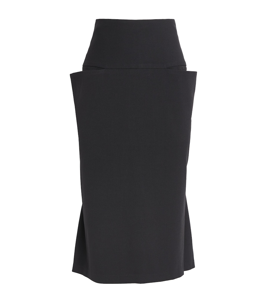 Source Unknown Womens Faux-Layer Paloma Midi Skirt Bk Image 1