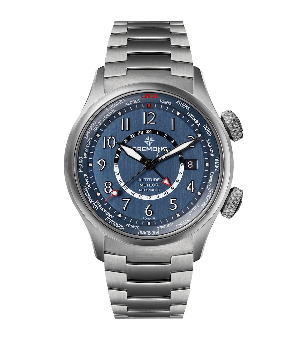 Bremont Titanium Altitude MB Meteor Time Zones Watch 42mm Blue