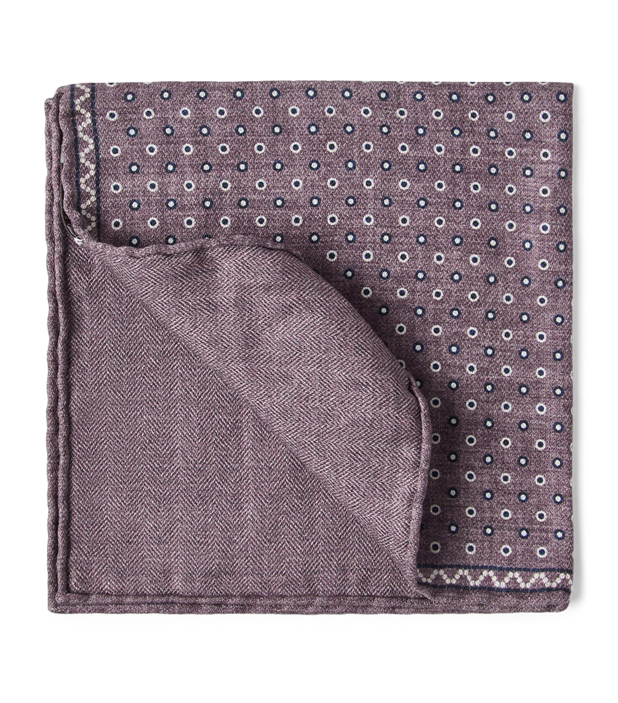Brunello Cucinelli Silk Spotted Pocket Square | Men Accessories | Pocket Squares | Designers | Brunello Cucinelli | Partywear | Mens | Accessories