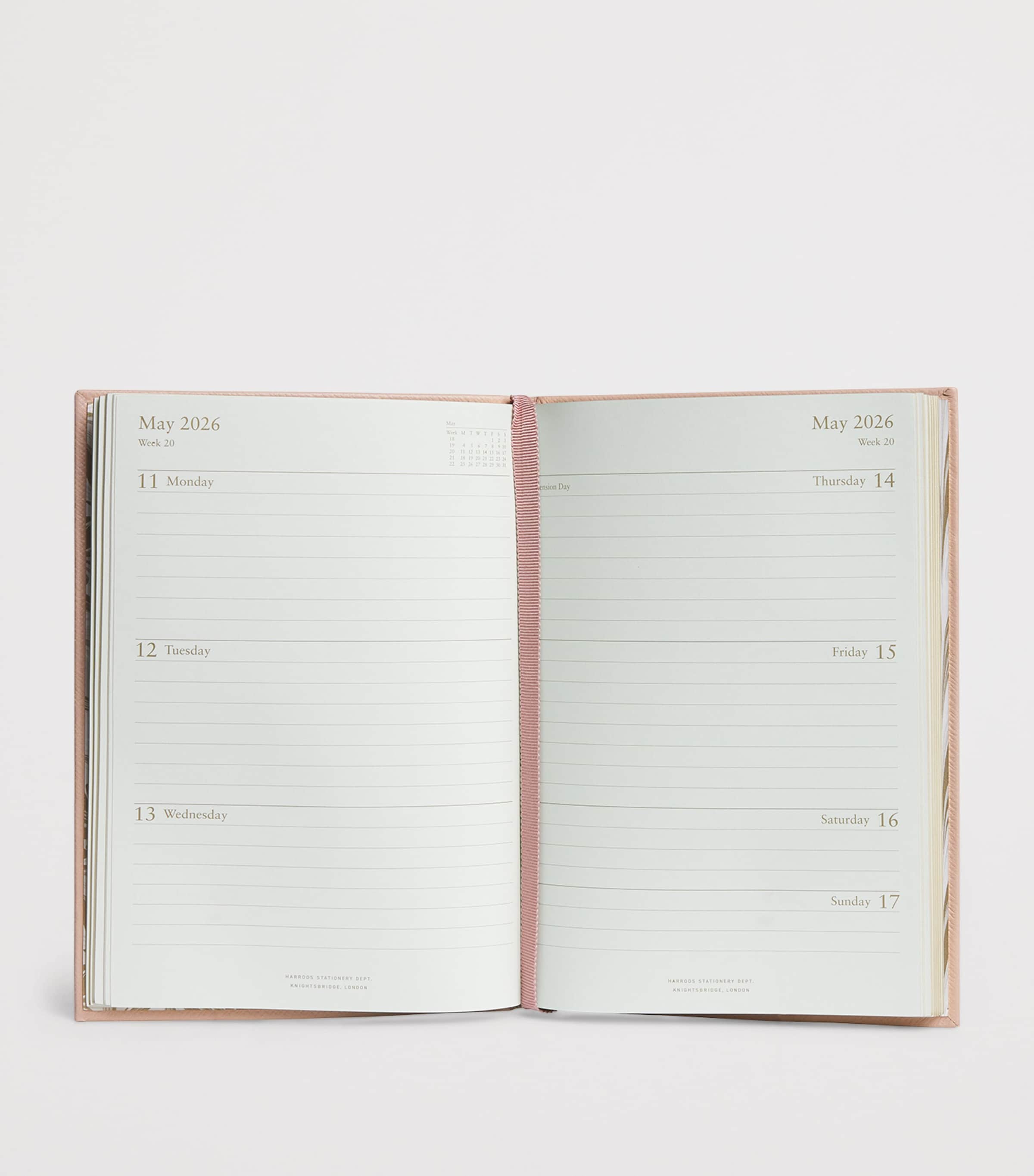 Leather A5 Diary 2026 PINK Image 3