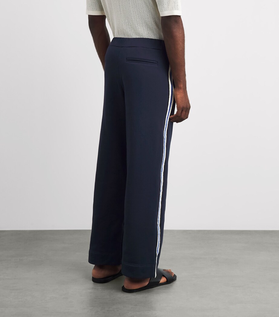 COMMAS Mens Crochet Stripe Sweatpants Midnight Navy Image 5
