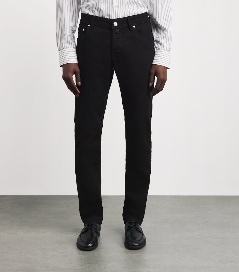 Jacob Cohën Mens Limited Edition Lizardskin-Patch Nick Slim Jeans Image 4