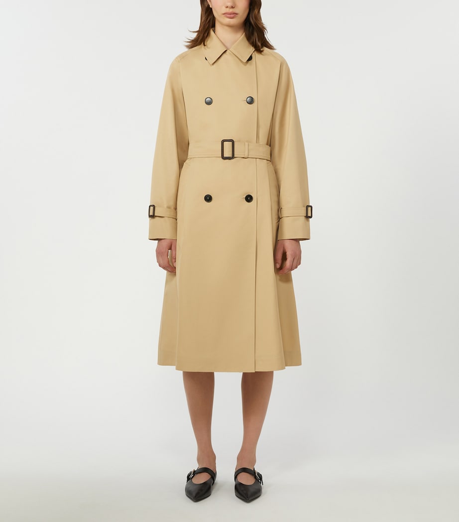 Weekend Max Mara Womens Gabardine Reversible Trench Coat Beige Image 2