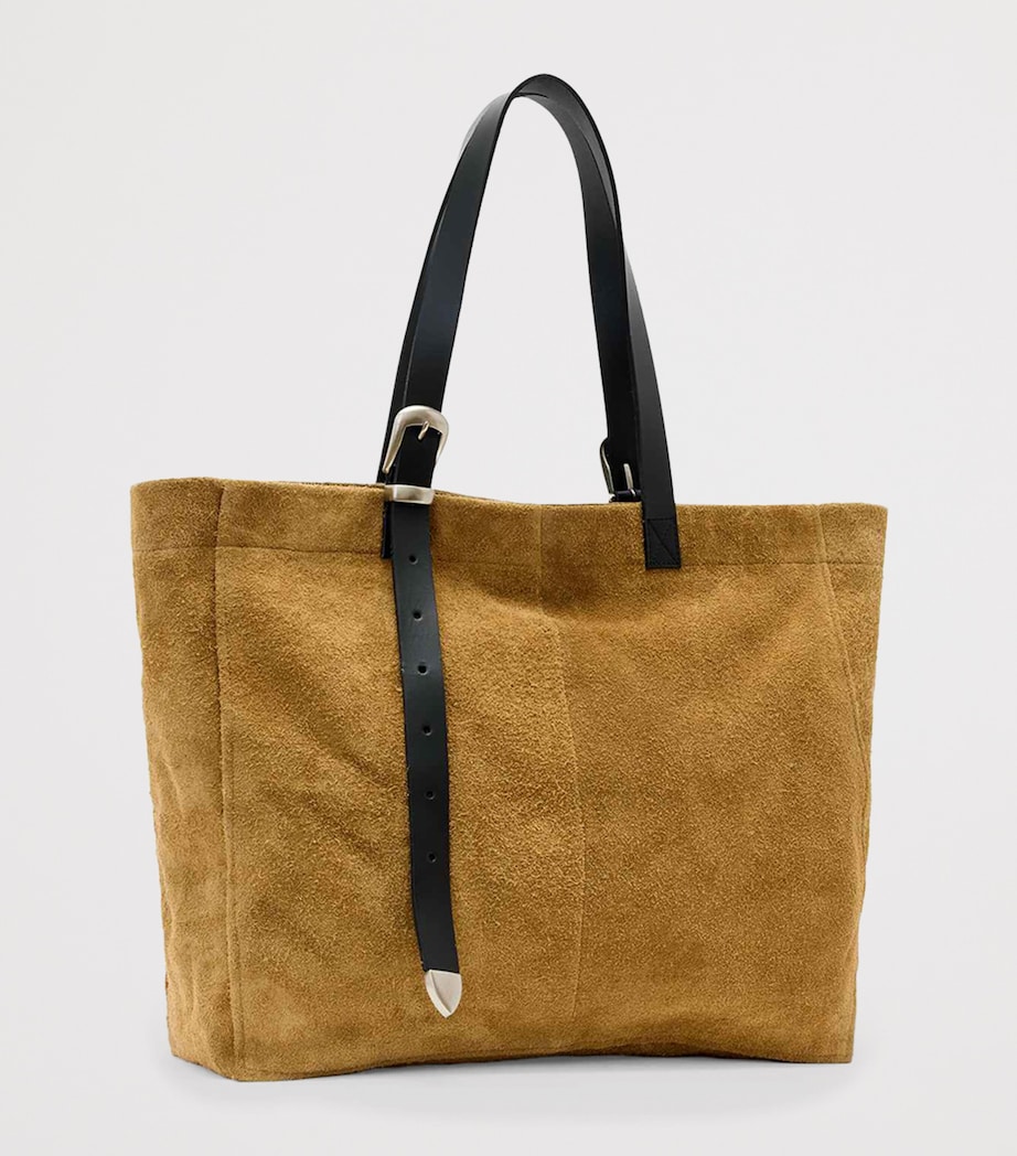 AllSaints Suede Belt Haven Tote Bag Biscuit Brown Image 5