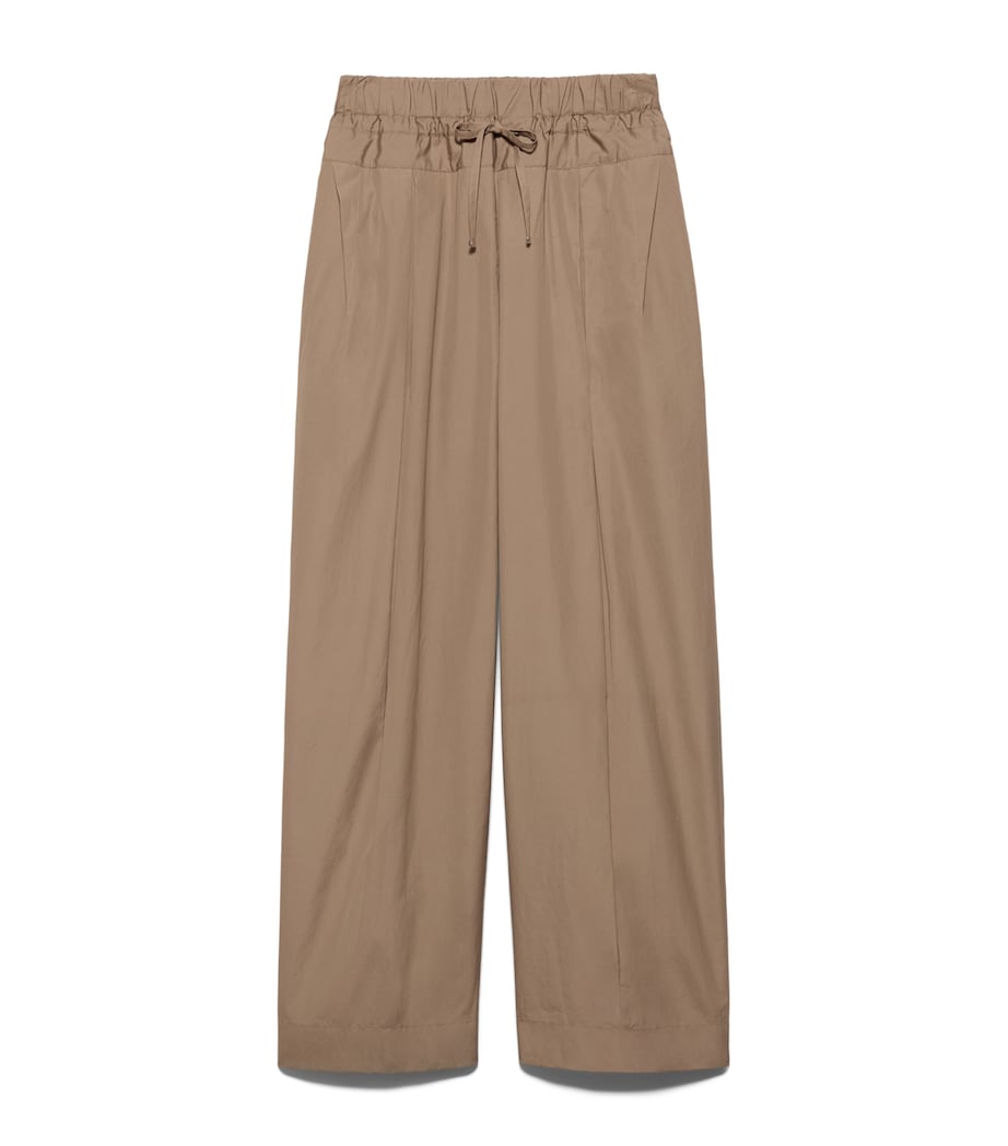 MAX&Co. Womens Cotton Drawstring Trousers Turtledove Image 1