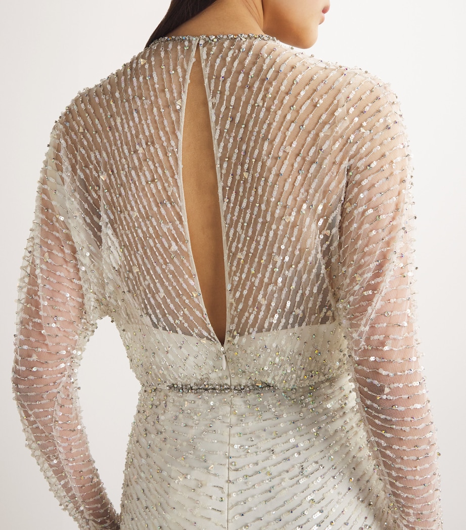 Draped Embellished Nina Gown VANILLA 2018 Image 6