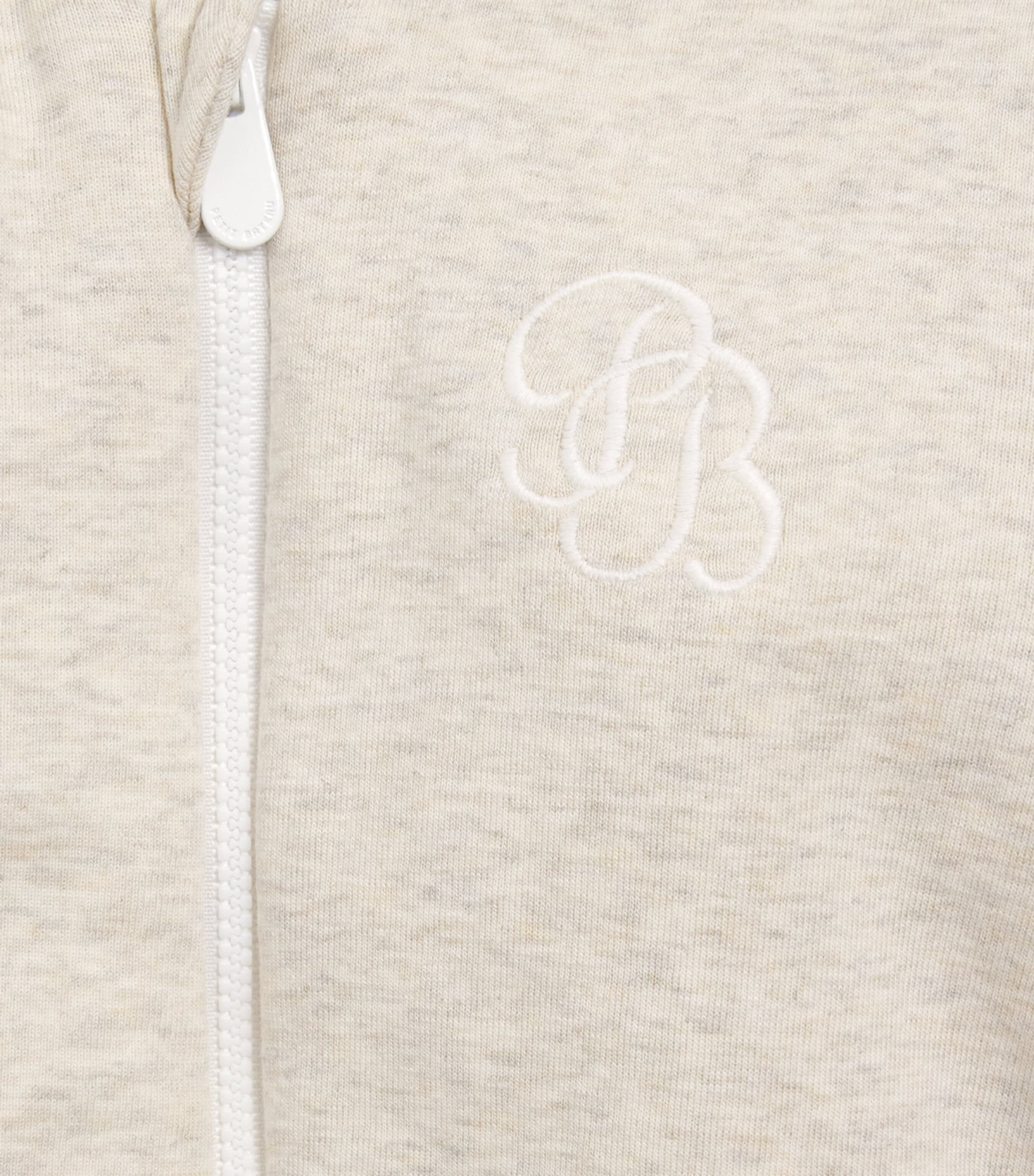 Petit Bateau Cotton Hooded All-In-One (0-18 Months) Montelimar Chine Image 2