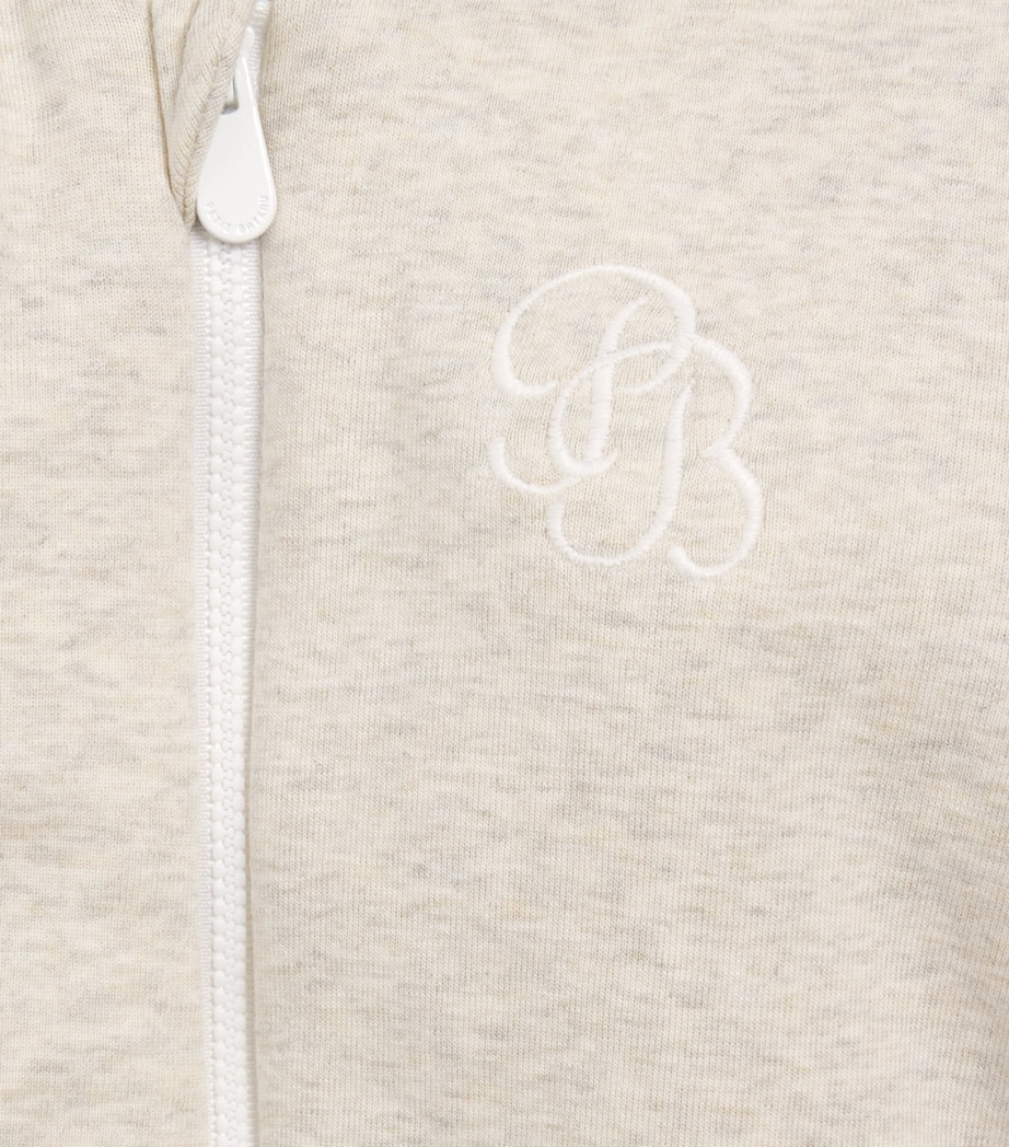 Petit Bateau Cotton Hooded All-In-One (0-18 Months) Montelimar Chine Image 2