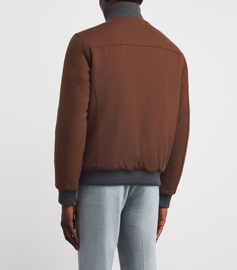 Wool-Blend Bomber Jacket 42 BROWN Image 4
