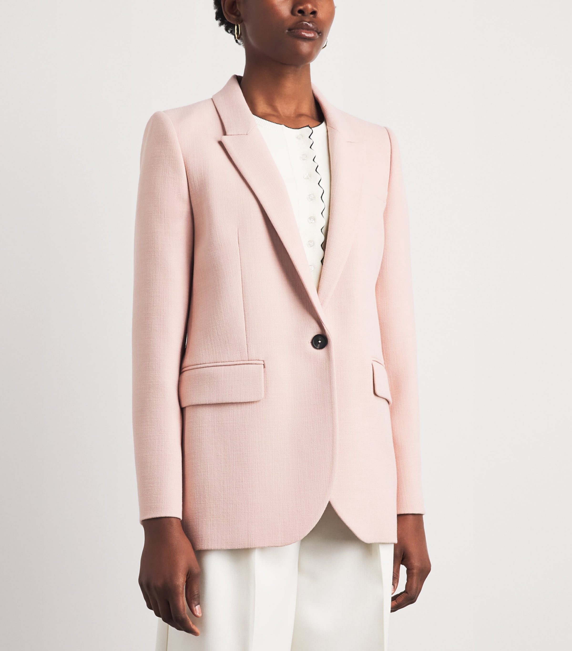 ME+EM Womens Twill Blazer Blush Pink Image 4