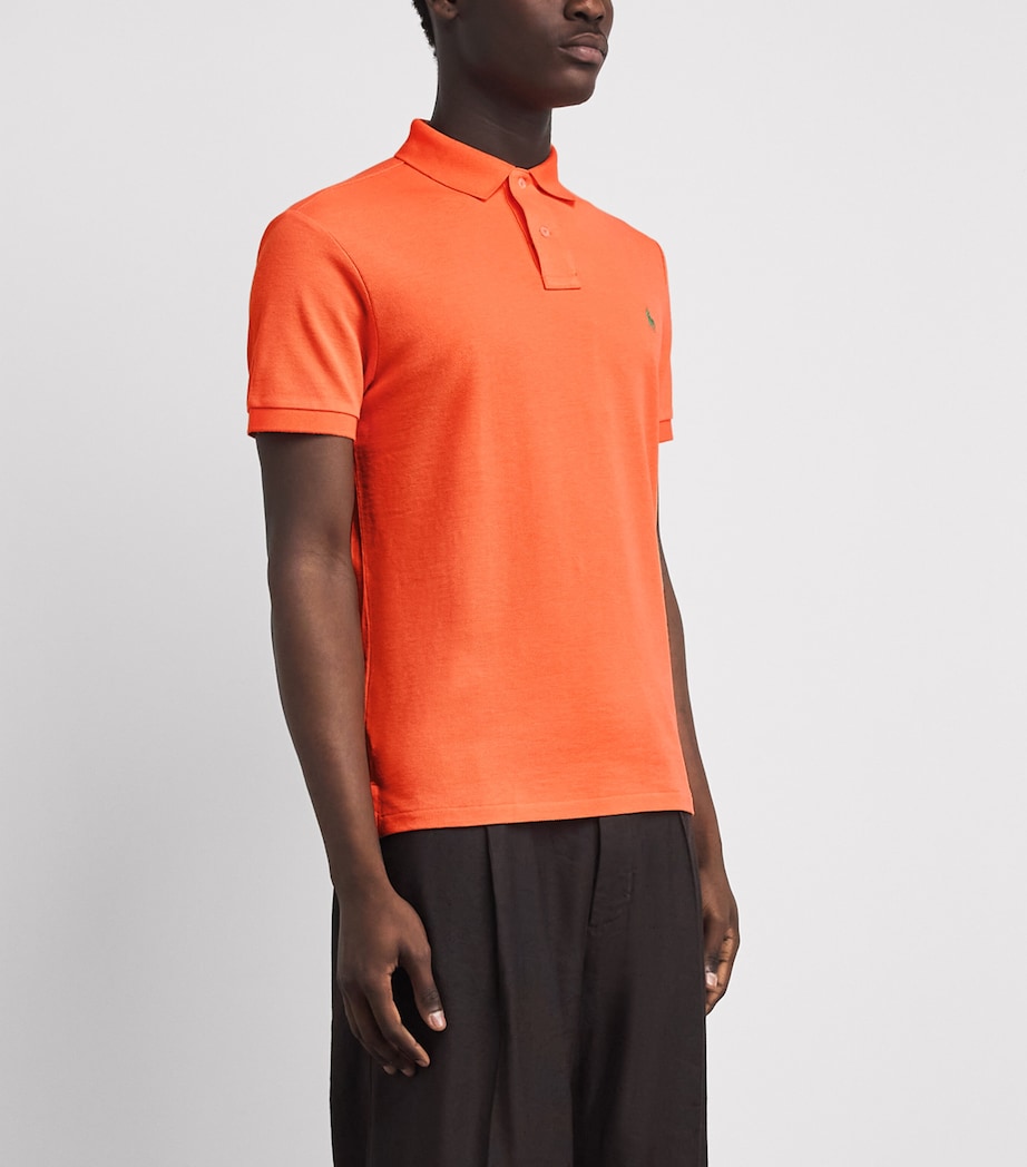 Polo Ralph Lauren Mens Cotton Mesh Custom-Fit Polo Shirt Pompano Image 4