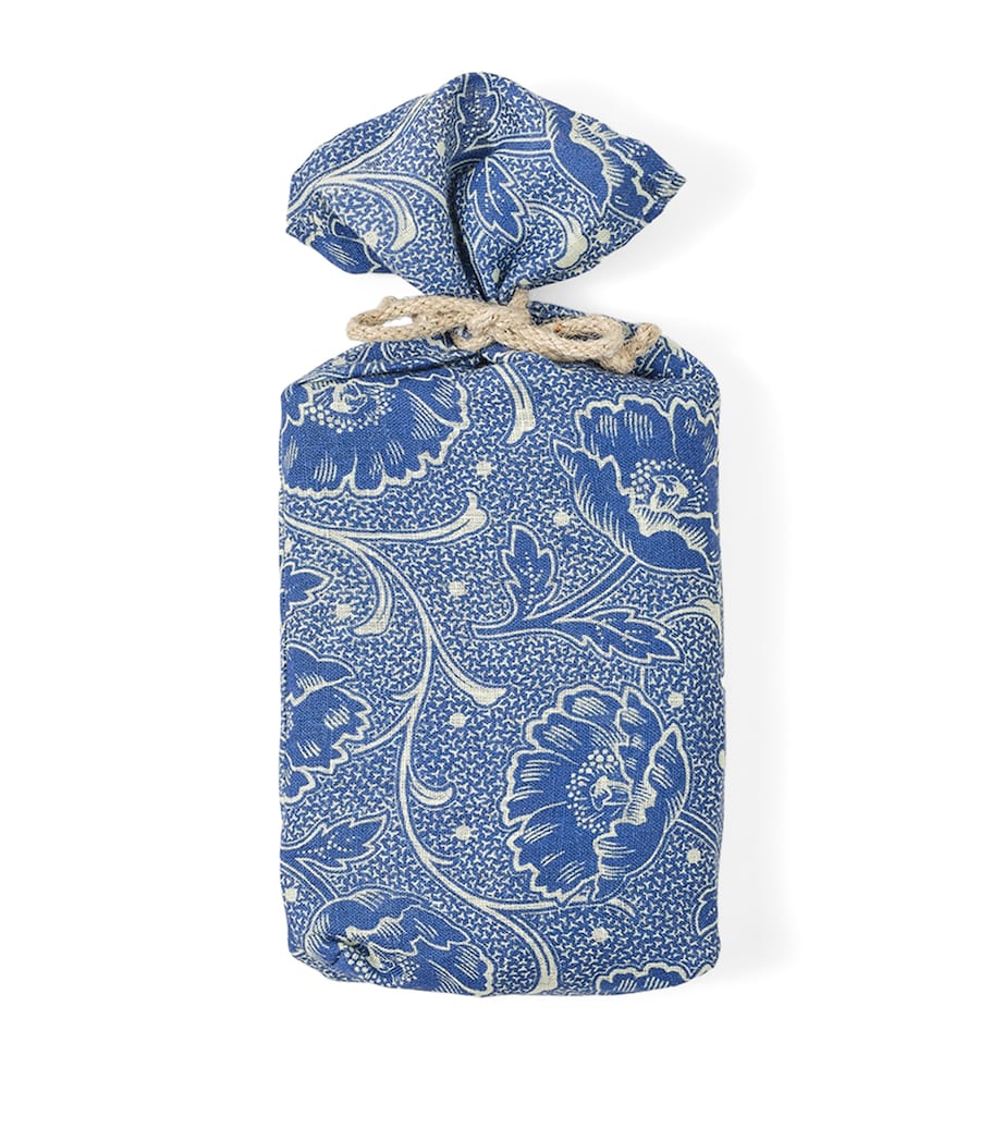 Set of 4 Linen Toscana Napkins (50cm x 50cm) WHITE/BLUE Image 5