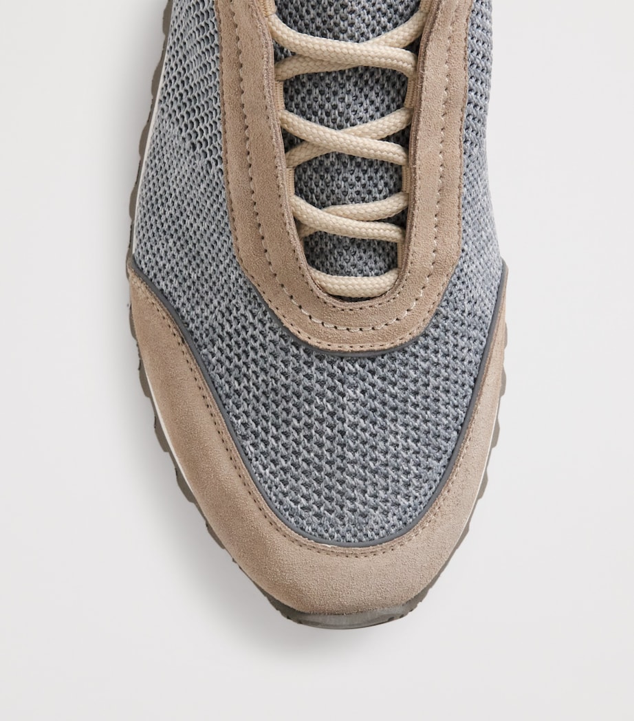 Knitted Low-Top Sneakers GRIGIO MEDIO E TORTO Image 5