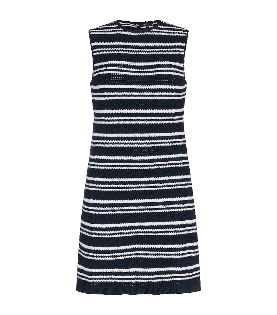 Knitted Stripe Mini Dress NAVY/WHITE Image 1