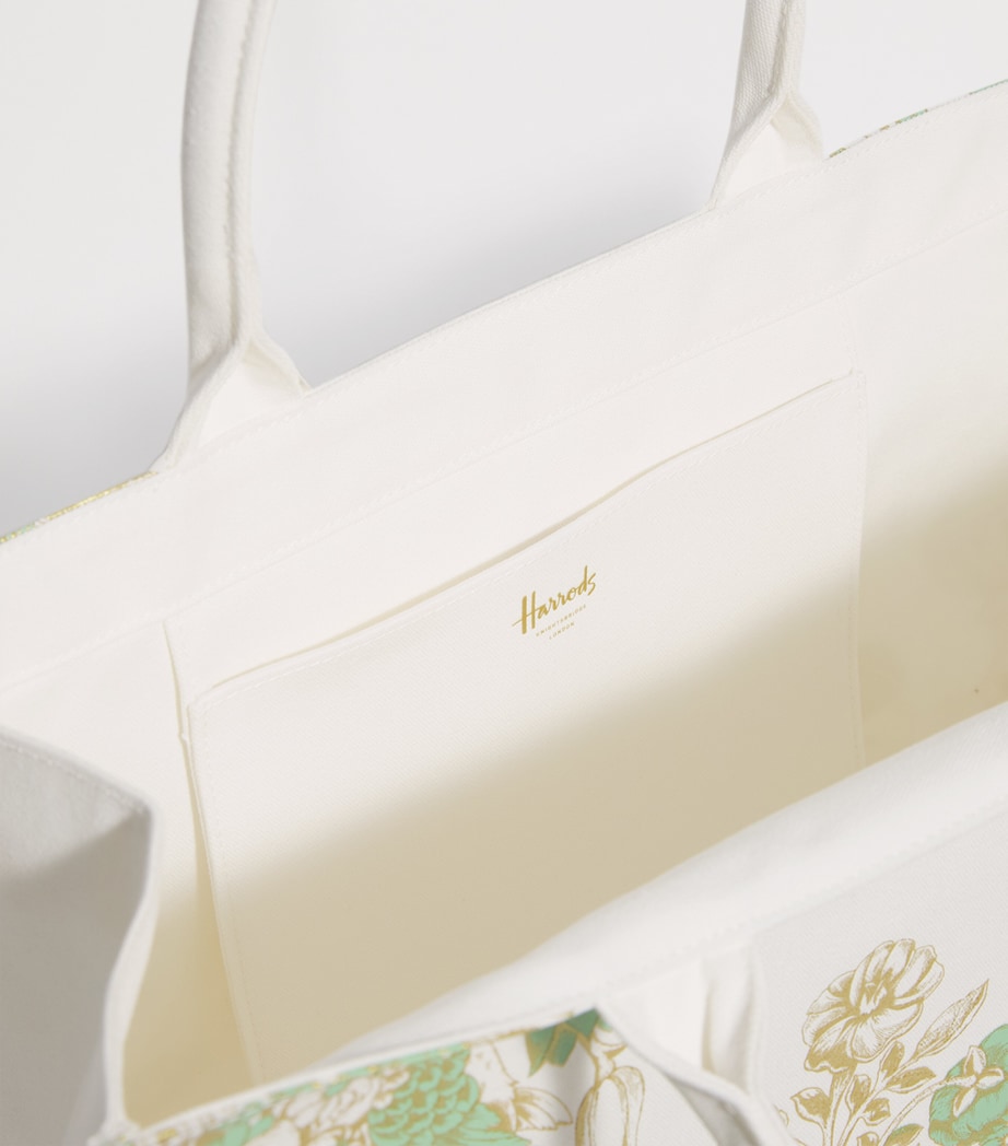 Harrods Floral Ivy Shopper Bag Ivory Image 3