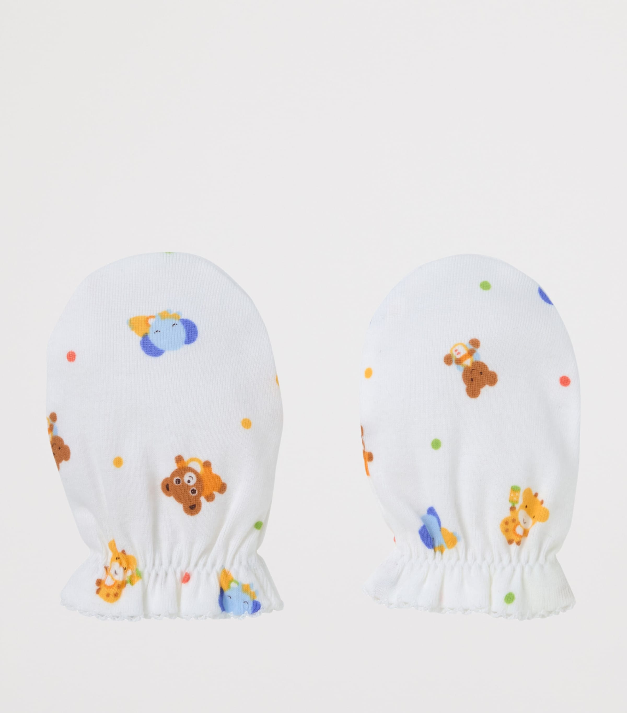 Miki House Cotton Printed Mittens Image 2
