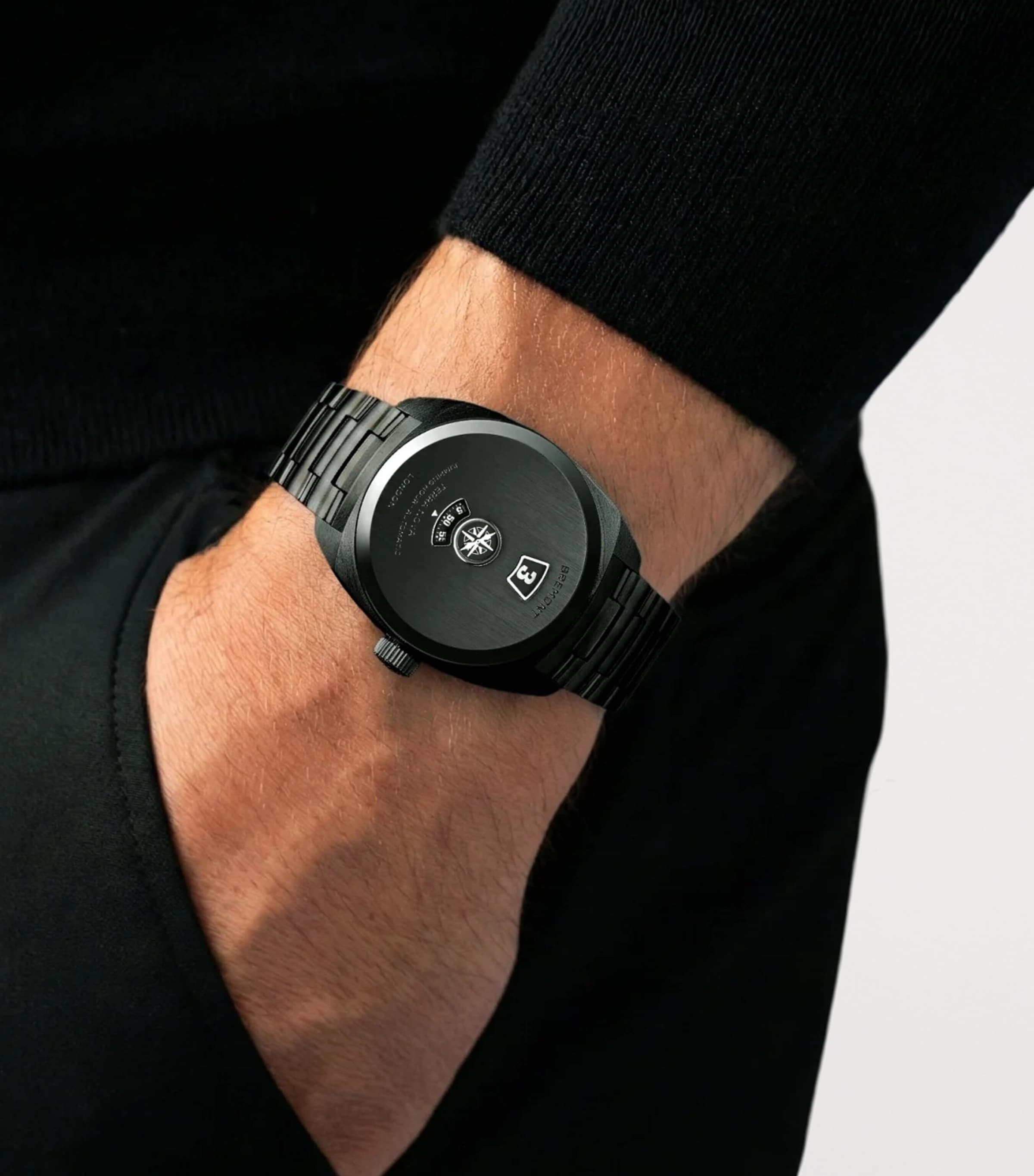 Bremont DLC-Coated Stainless Steel Terra Nova Watch 38mm Black Image 2