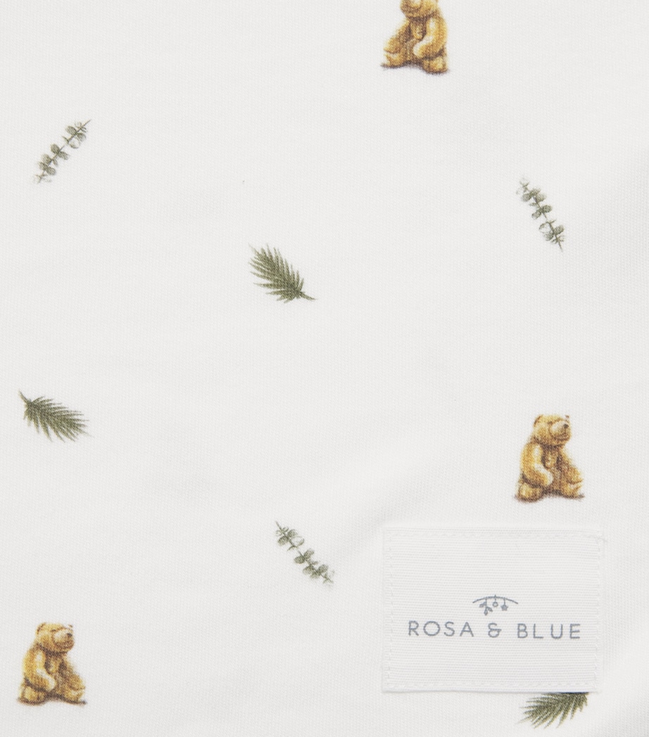 Rosa & Blue Brown Bear Blanket Warm White Image 4