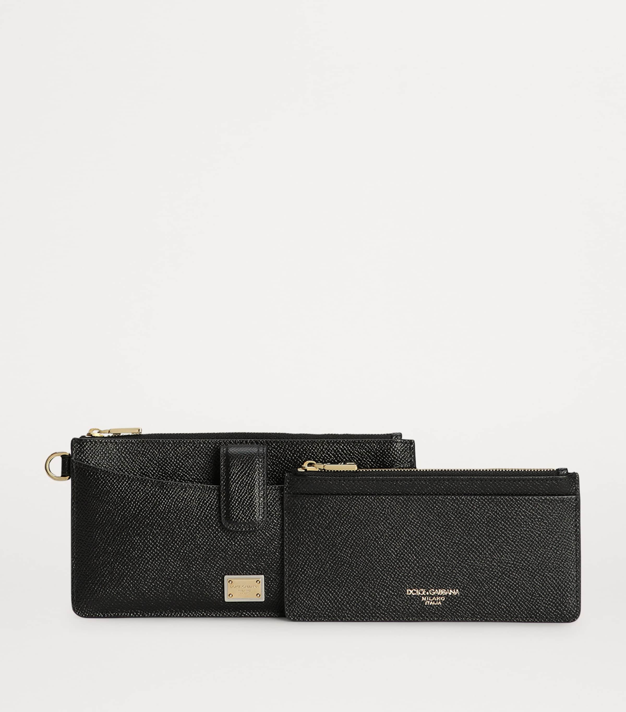 Grained Leather Card Holder 80999-BLACK Image 3