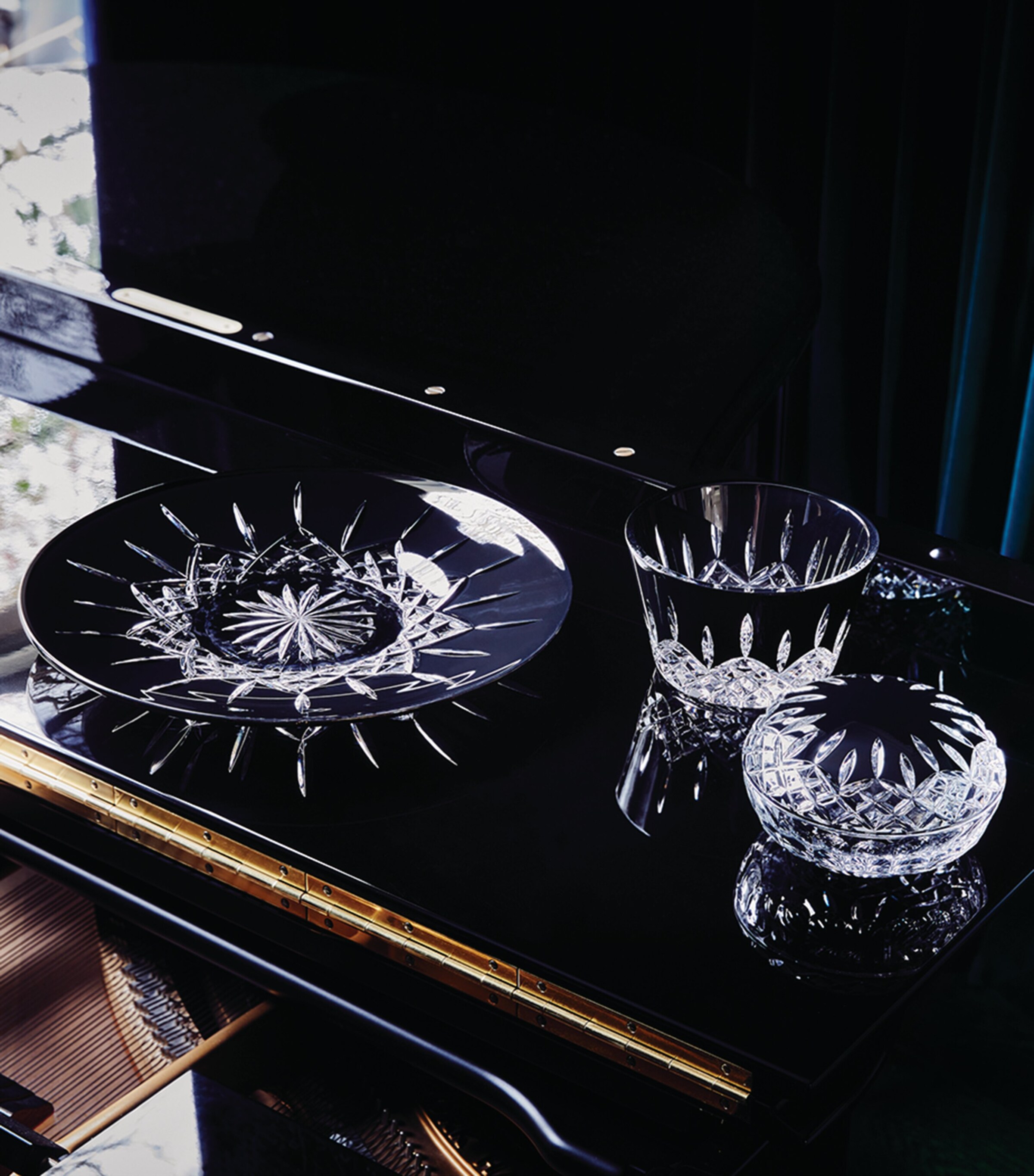 Waterford Lismore Black Crystal Bowl (13.5cm) Black Image 4