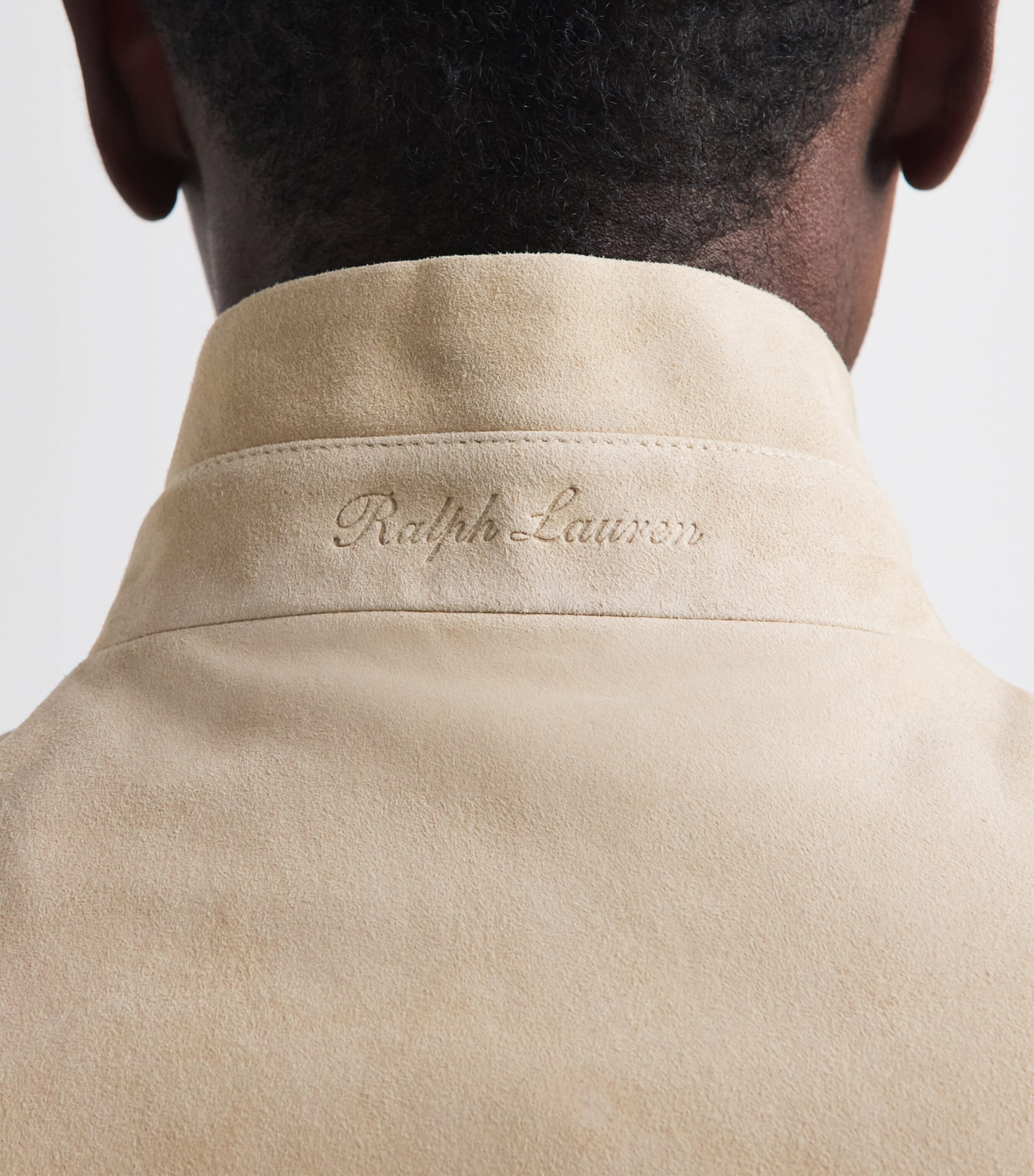 Ralph Lauren Purple Label Mens Lambskin-Silk-Linen Reversible Gilet Champagne Image 3