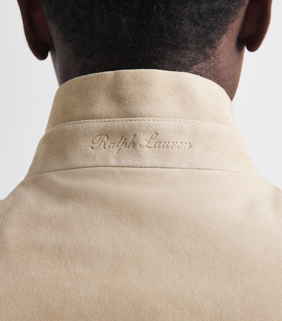 Ralph Lauren Purple Label Mens Lambskin-Silk-Linen Reversible Gilet Champagne Image 3