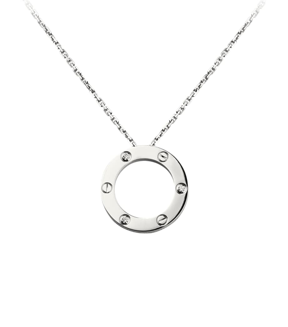 Cartier White Gold and Diamond Love Necklace White Gold Image 1