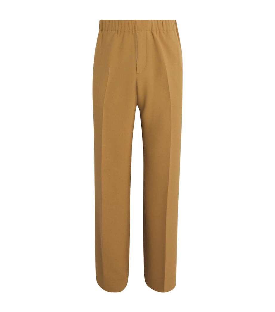 Sandro Paris Mens Jersey Wide-Leg Trousers Nut Image 1