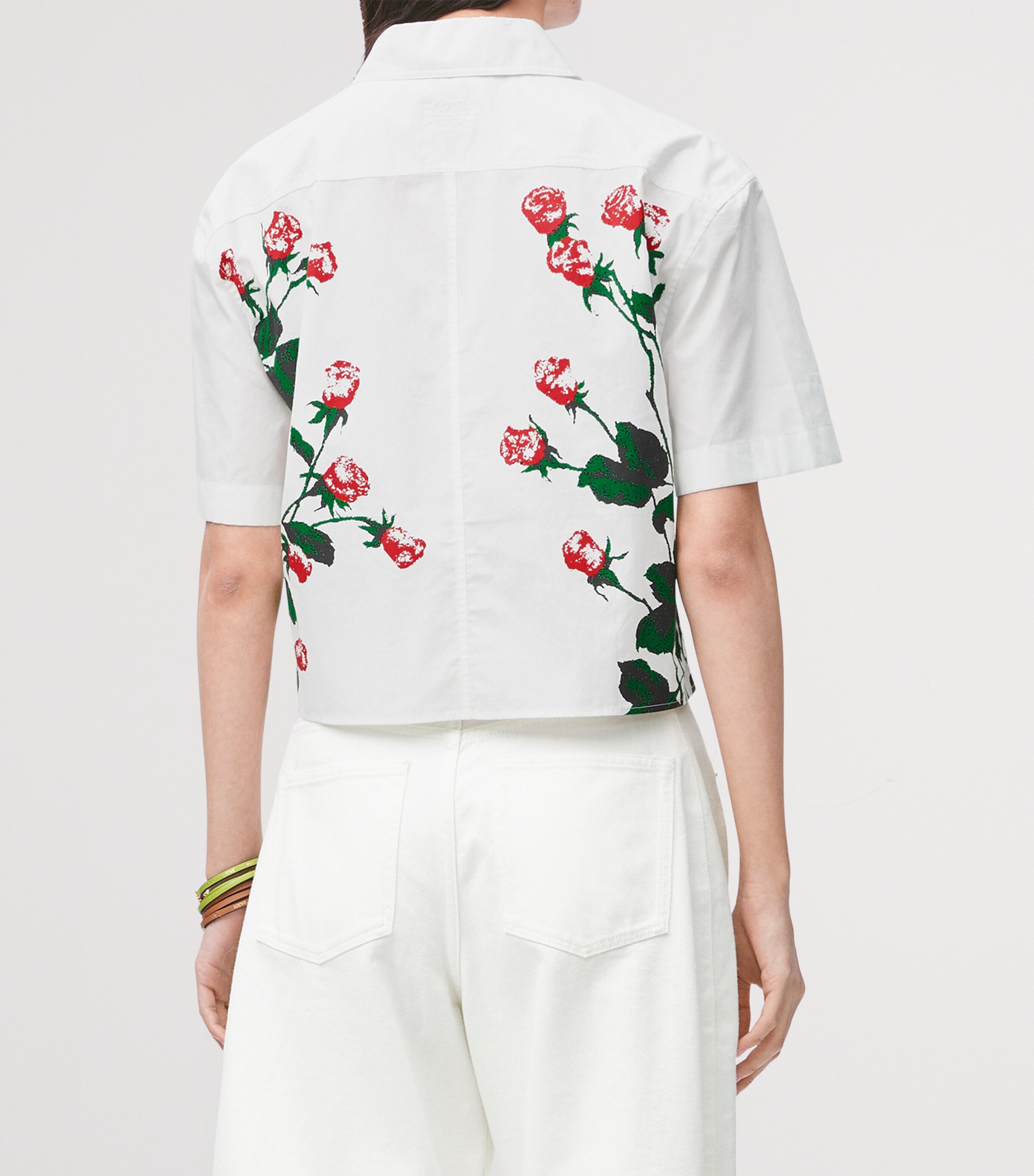 x Paula's Ibiza Cotton Floral Shirt WHITE Image 4