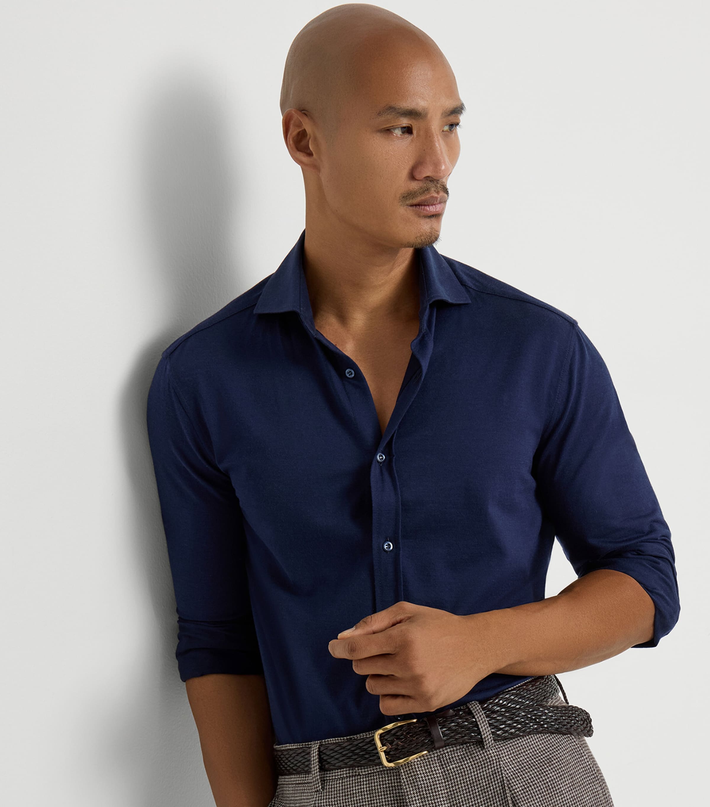 Brunello Cucinelli Mens Cotton Piqué Shirt Image 4
