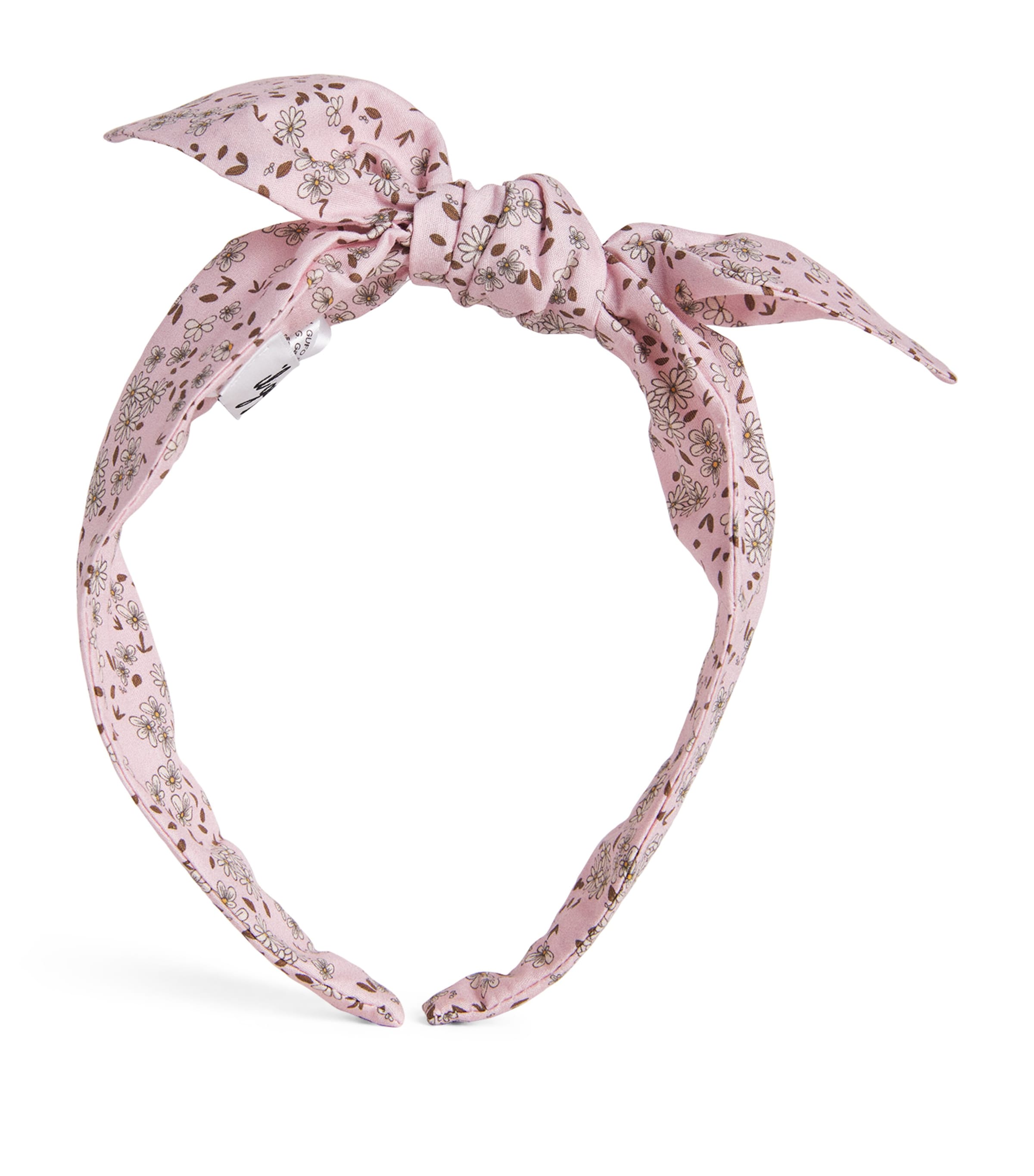Il Gufo Floral Print Headband In Pink