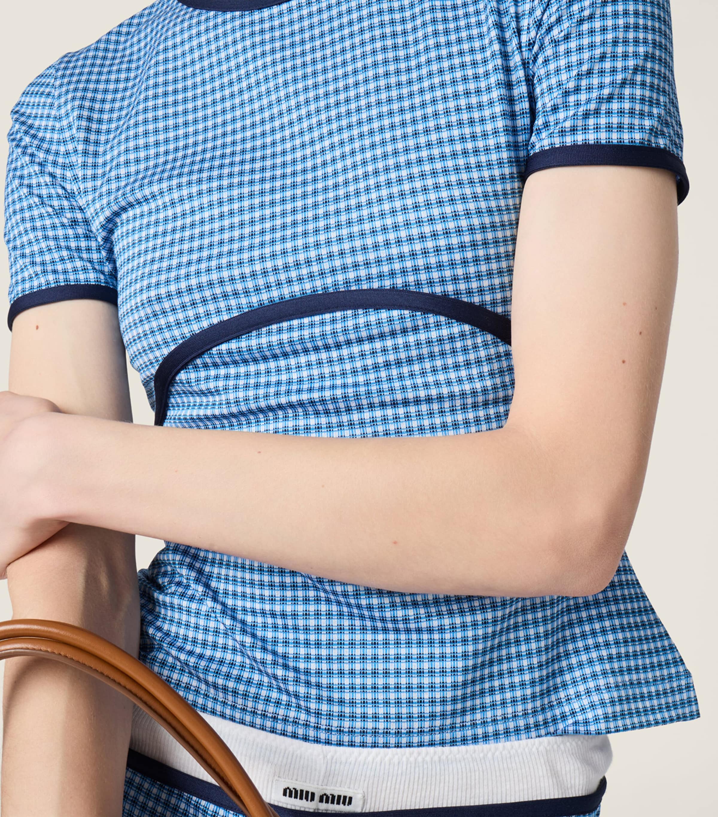 Miu Miu Womens Jersey Jacquard Top Image 4