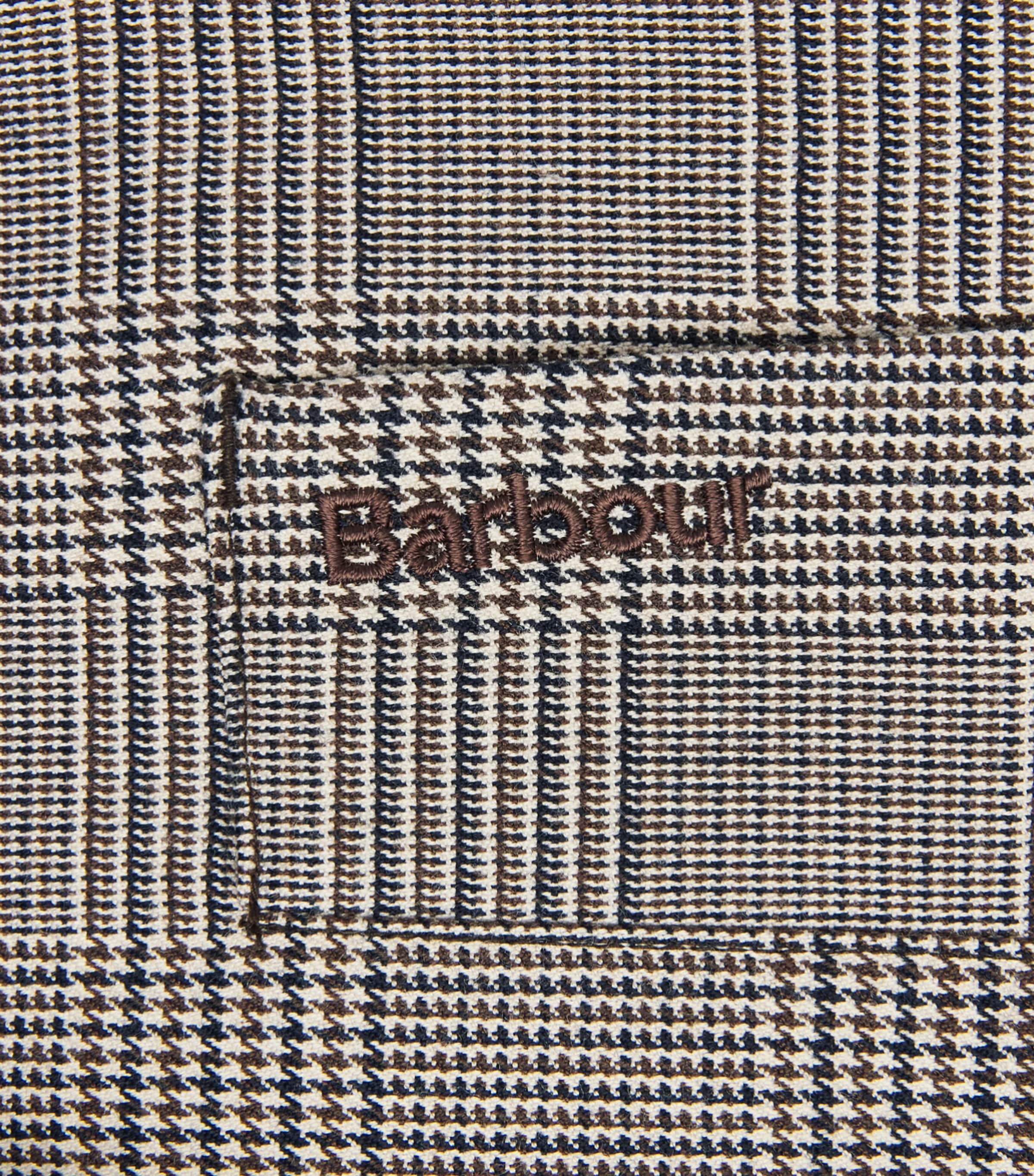 Barbour Mens Short Lorden Showerproof Jacket Prince Of Wales Chck Image 6
