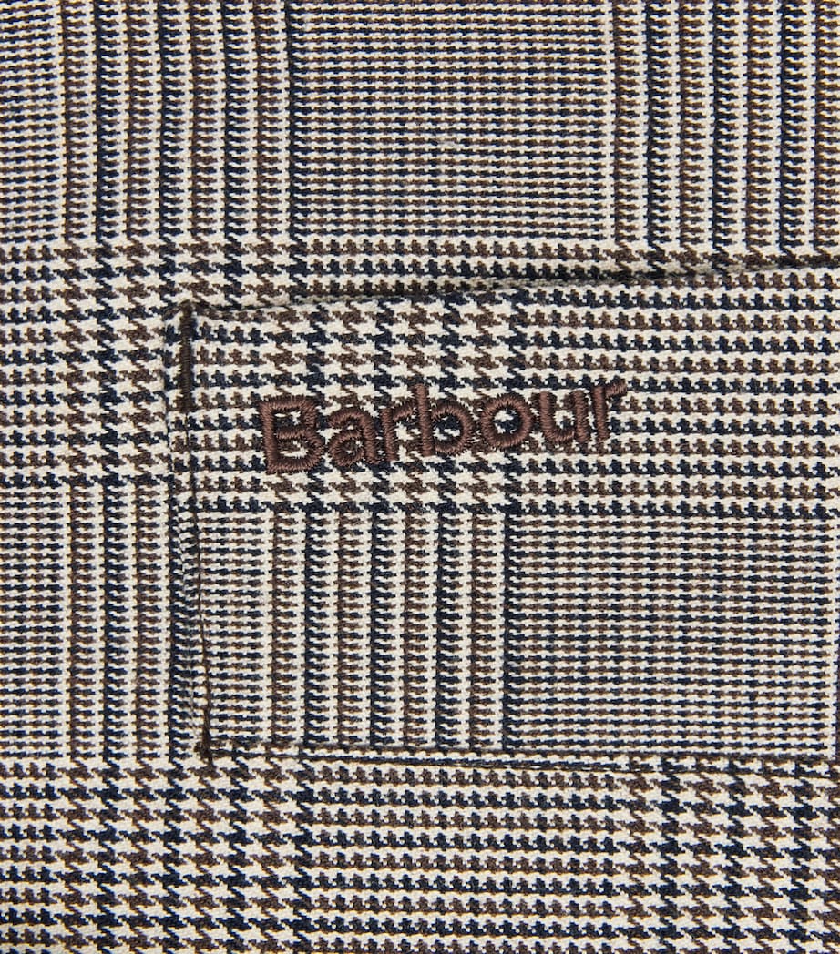 Barbour Mens Short Lorden Showerproof Jacket Prince Of Wales Chck Image 6