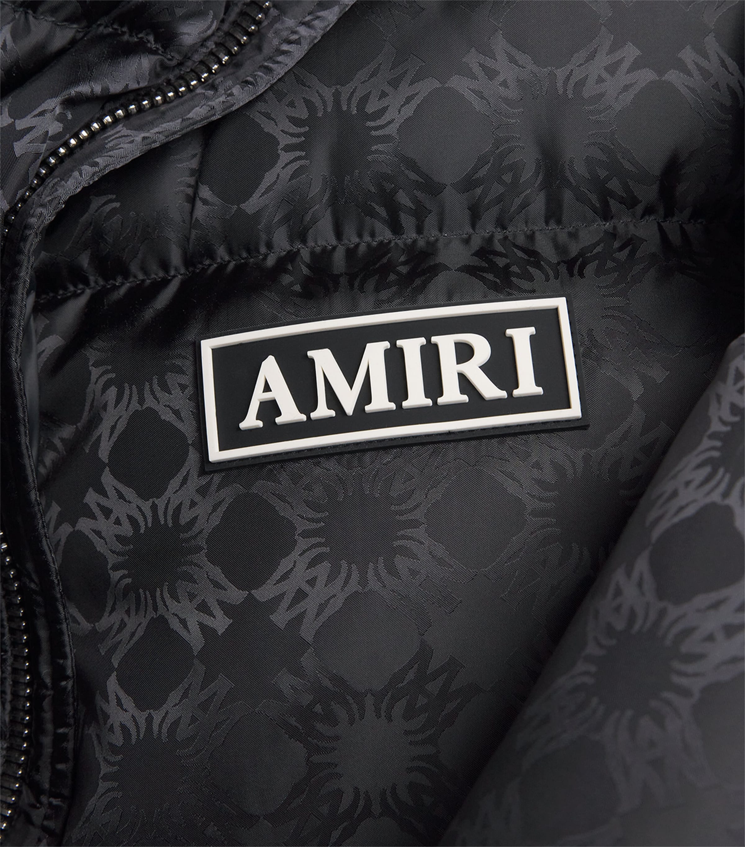 Down Jacquard Logo Puffer Jacket BLACK Image 5