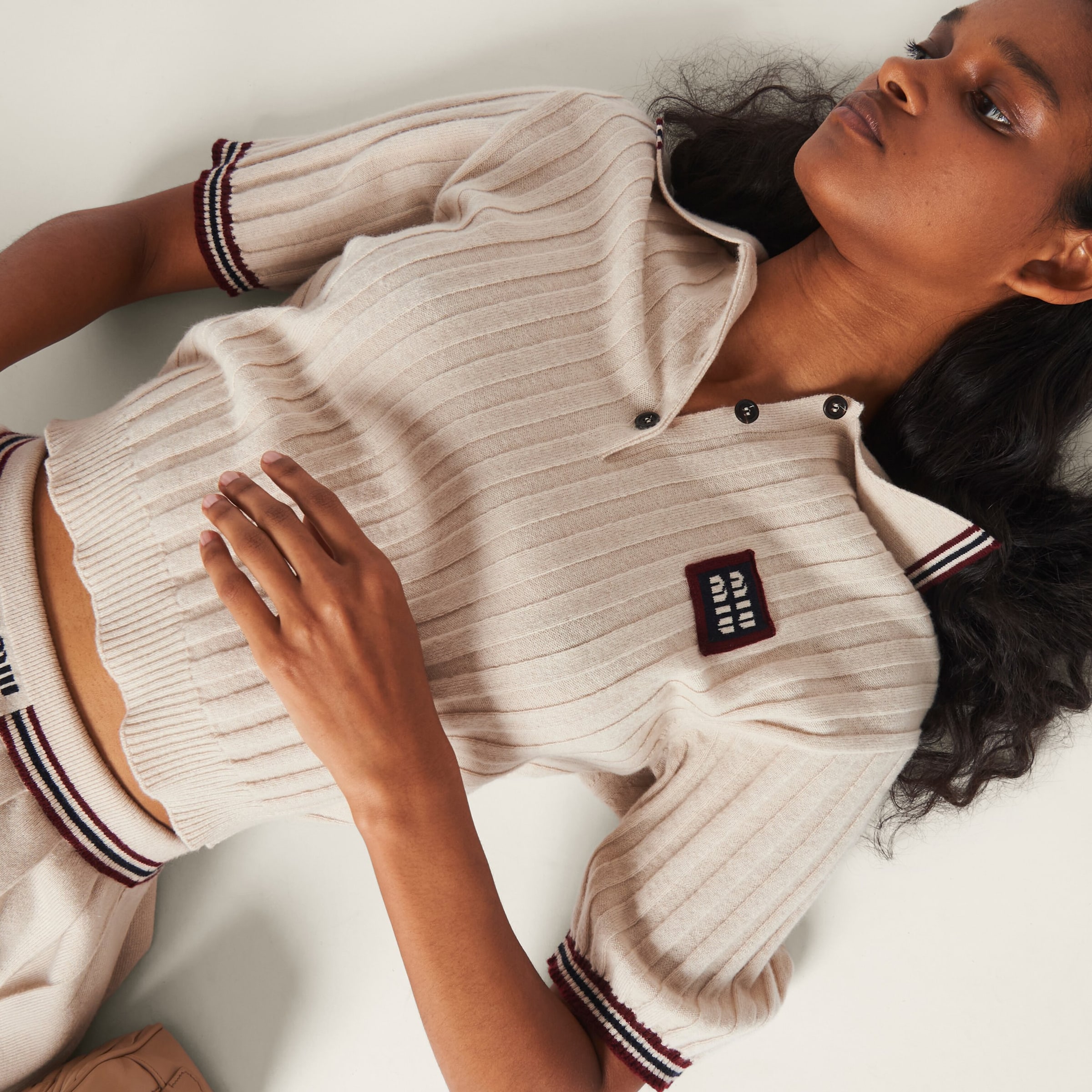 Miu Miu Womens Cashmere Knitted Polo Top Image 6