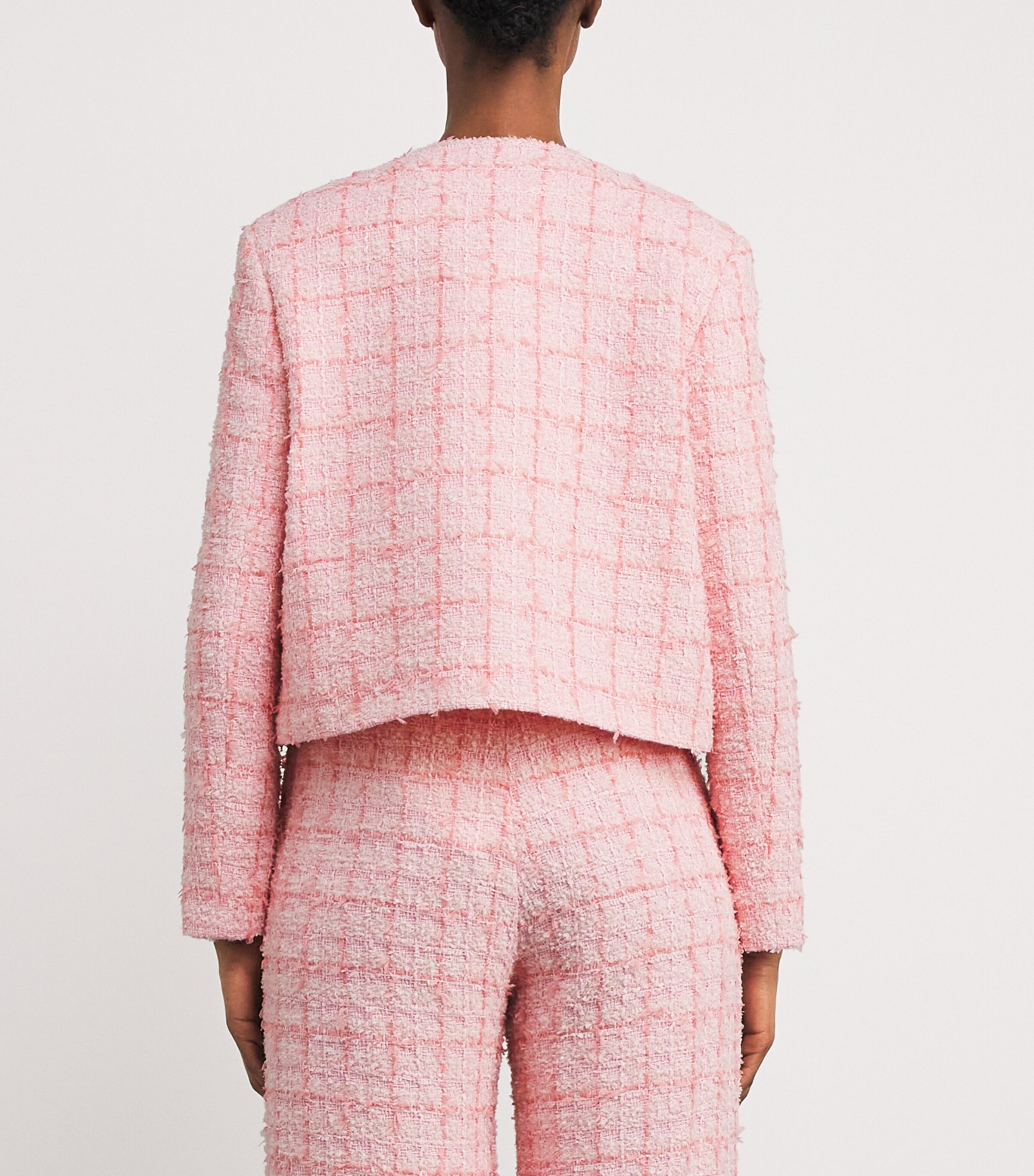 Cropped Dume Jacket PINK TWEED Image 4