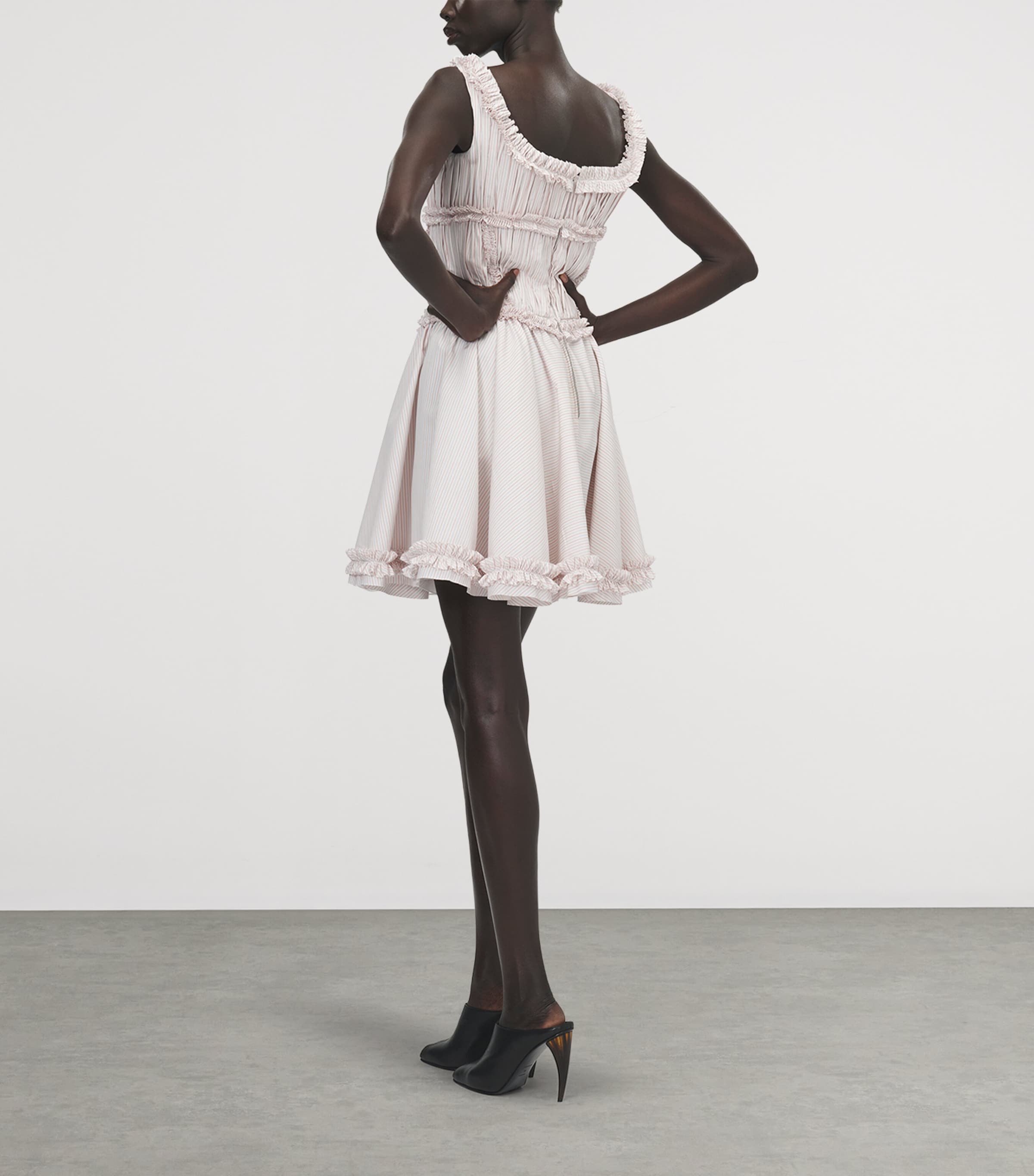 McQueen Womens Cotton Pinstripe Mini Dress Image 4