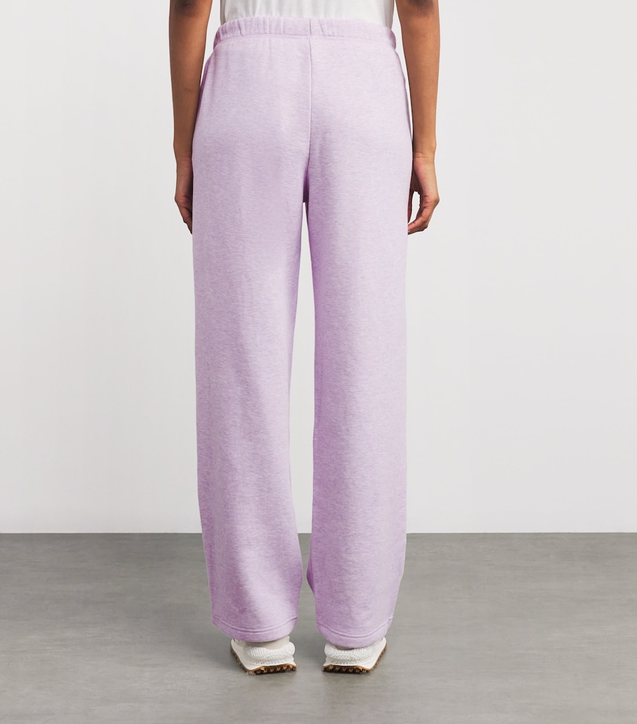 Cotton-Blend Fleece Straight Sweatpants PURPLE HEATHER Image 4