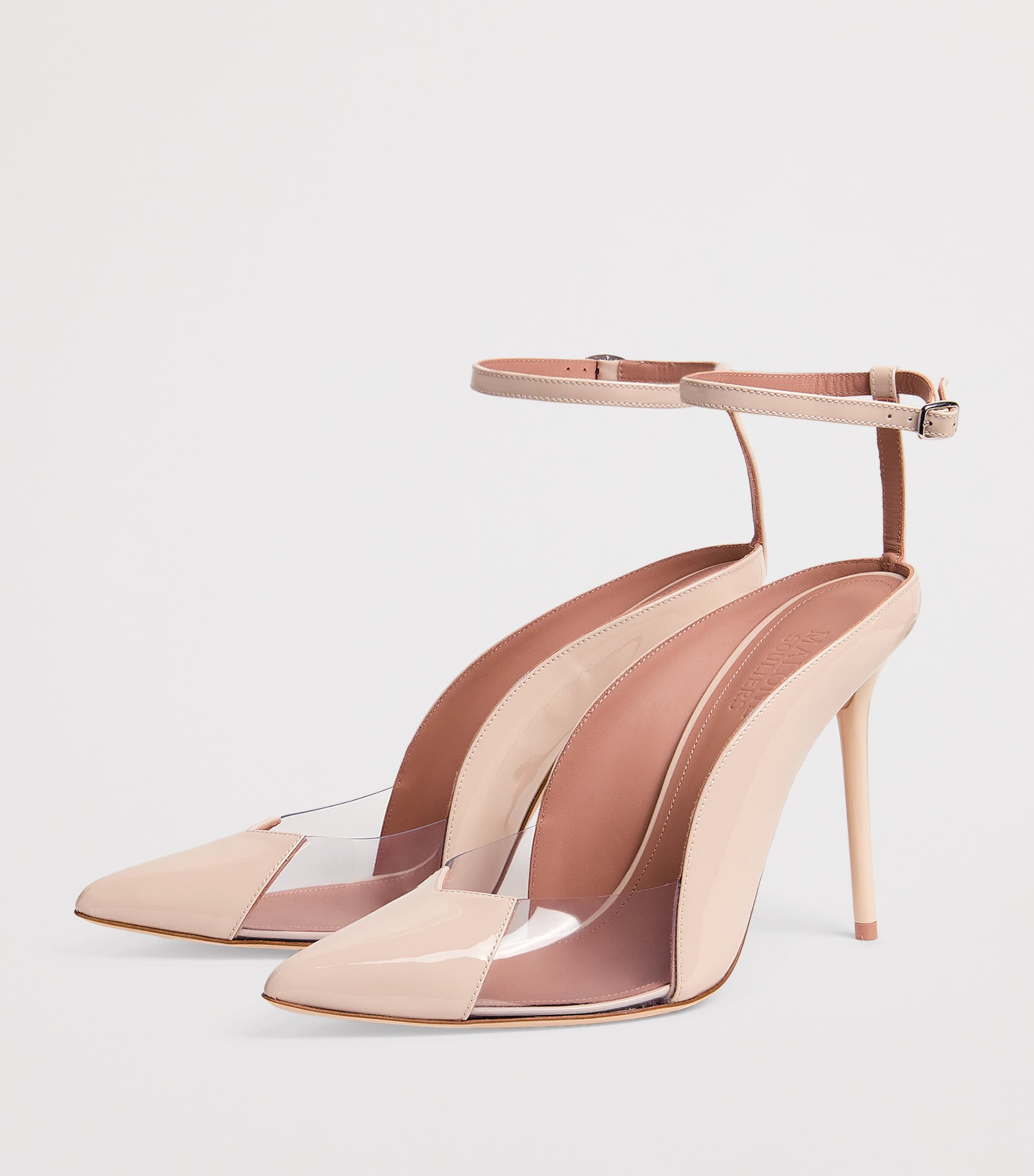 Leather Malia Pumps 100 SHELL Image 3