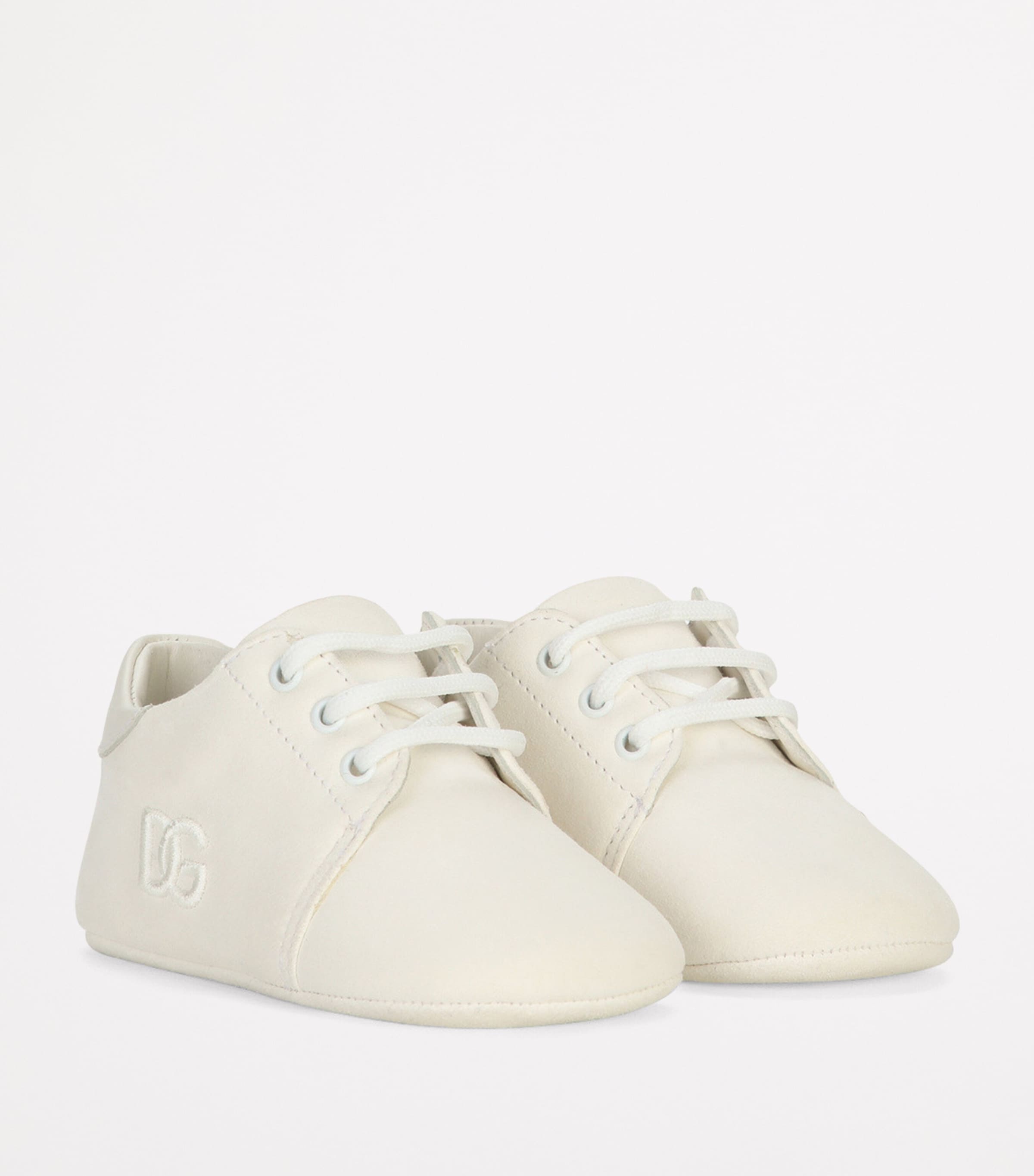 Leather Logo Sneakers 80001-WHITE Image 4